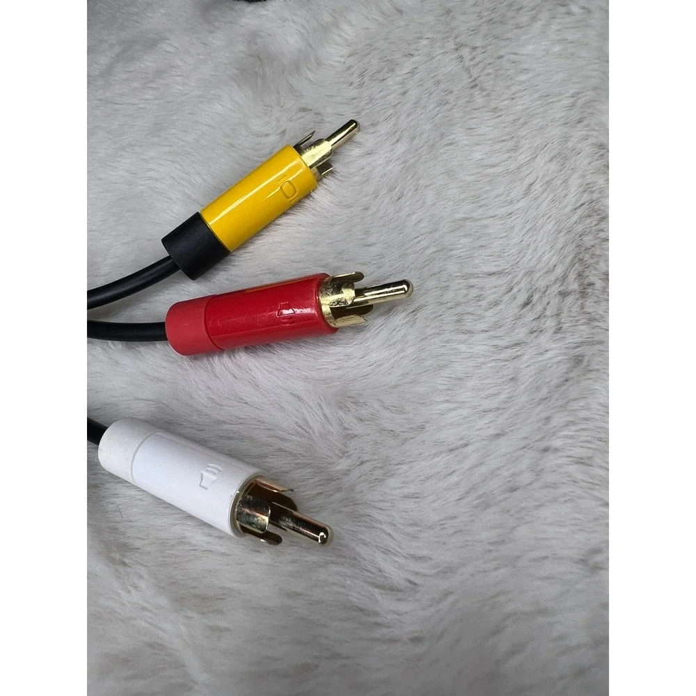 Microsoft Xbox 360 AV Cable RCA Composite Video Audio Connector Black OS